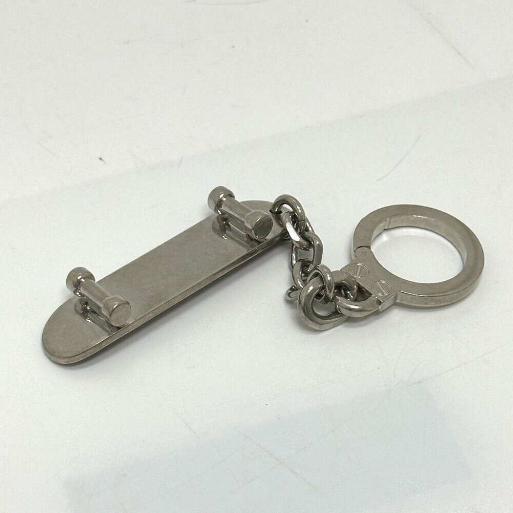 CELINE skateboard Bag Charm Key Holder Metal Black/Silver - Picture 6 of 8